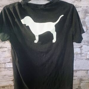 PINK Victoria's Secret Black and White Graphic Top